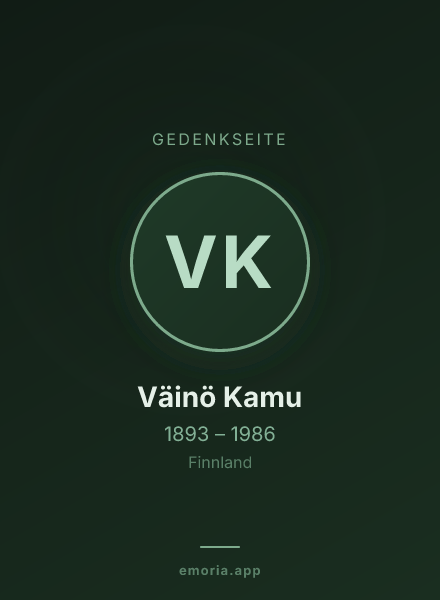 Gedenkportrait von Väinö Kamu