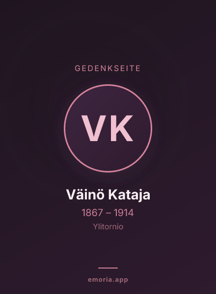 Gedenkportrait von Väinö Kataja