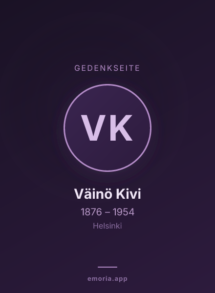 Gedenkportrait von Väinö Kivi
