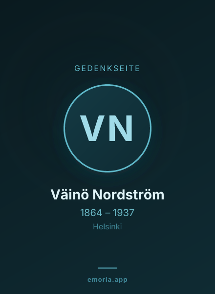 Gedenkportrait von Väinö Nordström