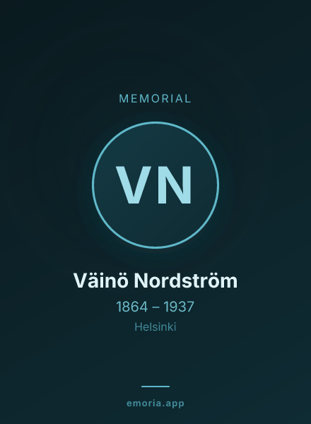 Memorial portrait of Väinö Nordström