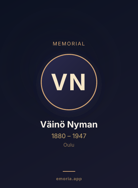 Memorial portrait of Väinö Nyman