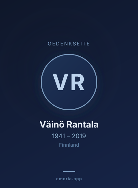 Gedenkportrait von Väinö Rantala