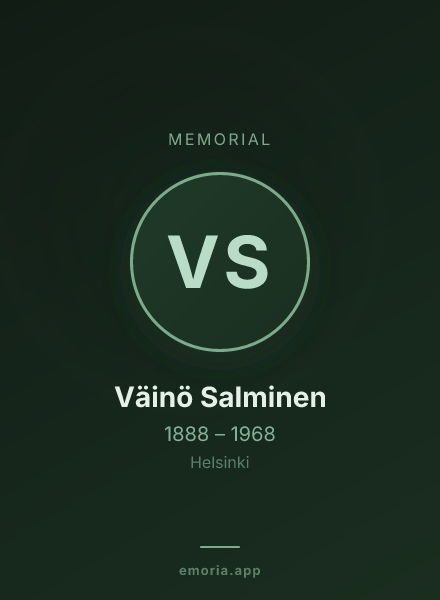 Memorial portrait of Väinö Salminen