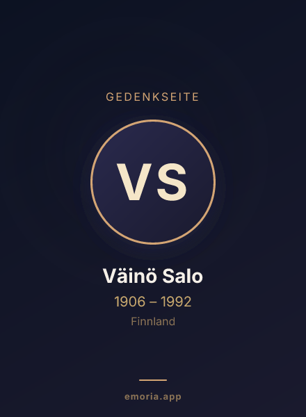 Gedenkportrait von Väinö Salo
