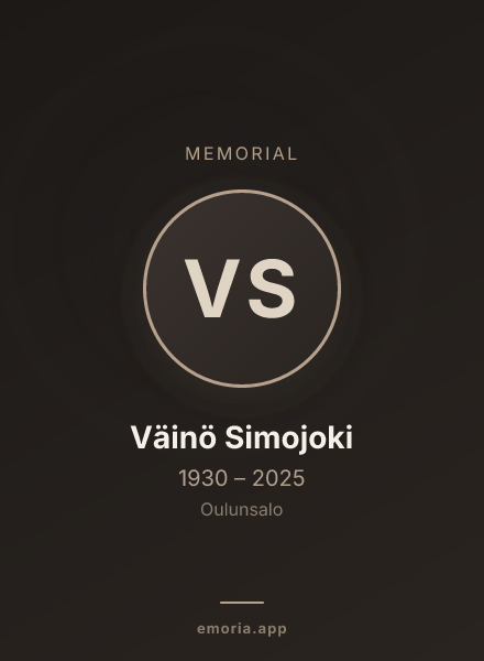Memorial portrait of Väinö Simojoki