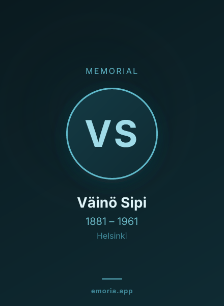 Memorial portrait of Väinö Sipi