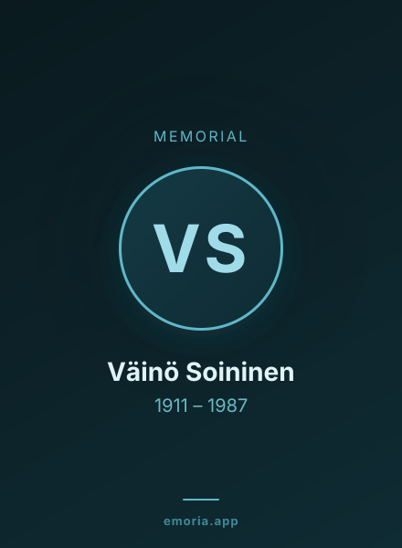 Memorial portrait of Väinö Soininen