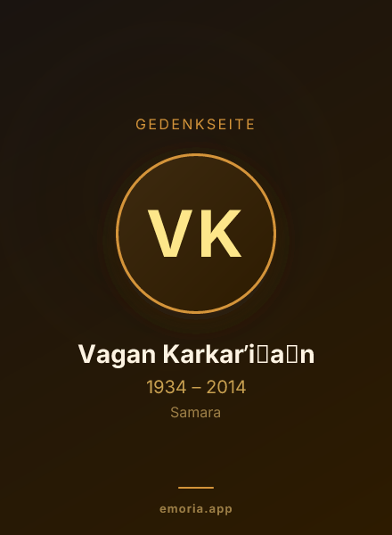 Gedenkportrait von Vagan Karkarʹi︠a︡n
