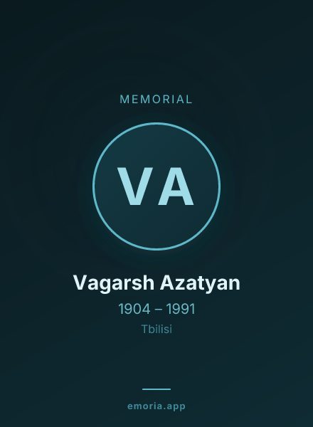 Memorial portrait of Vagarsh Azatyan