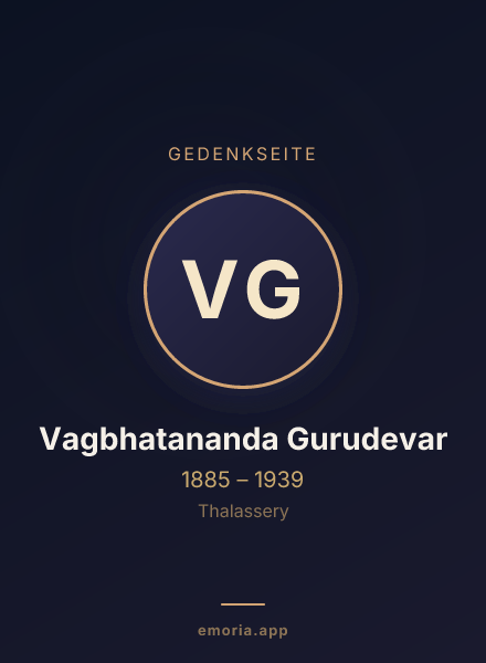 Gedenkportrait von Vagbhatananda Gurudevar