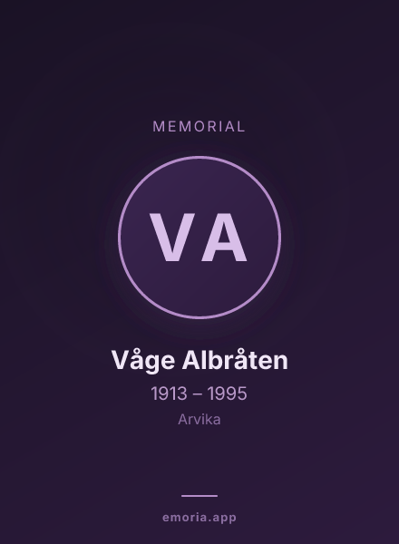 Memorial portrait of Våge Albråten