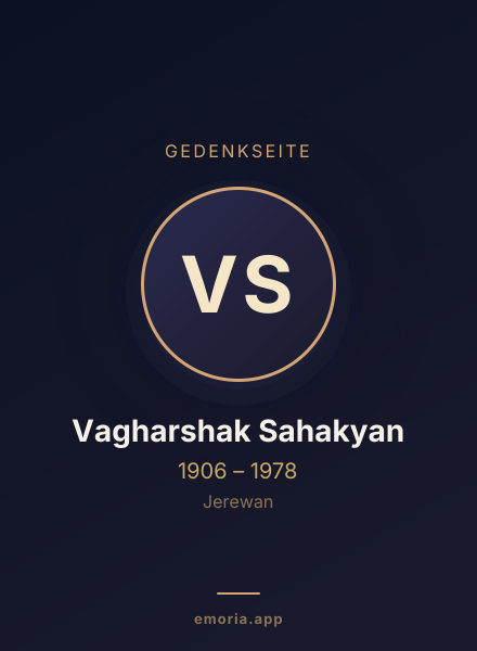 Gedenkportrait von Vagharshak Sahakyan