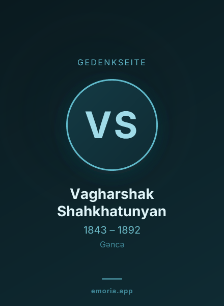 Gedenkportrait von Vagharshak Shahkhatunyan