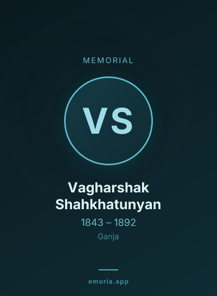 Memorial portrait of Vagharshak Shahkhatunyan