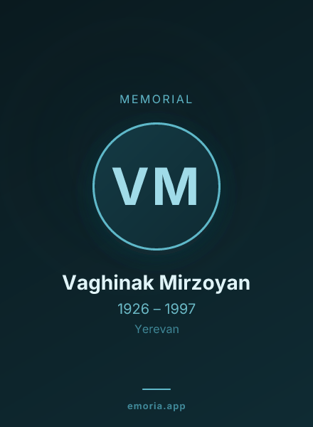Memorial portrait of Vaghinak Mirzoyan