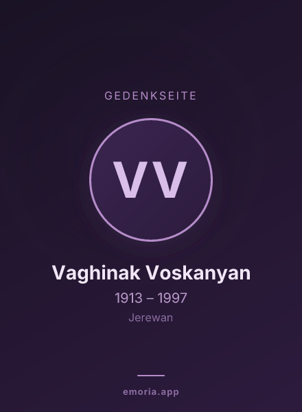 Gedenkportrait von Vaghinak Voskanyan