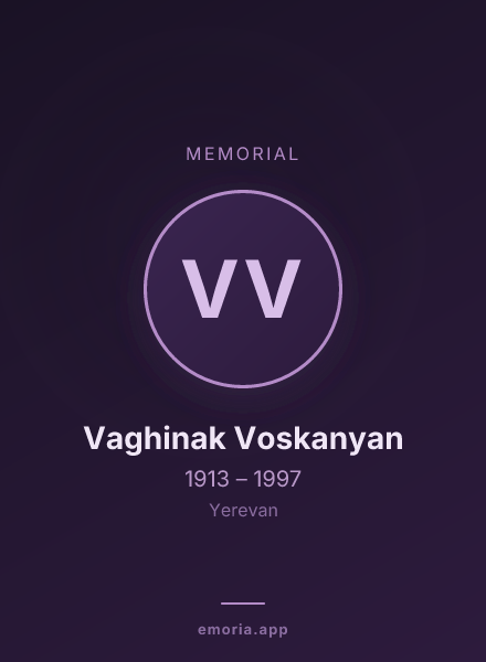 Memorial portrait of Vaghinak Voskanyan