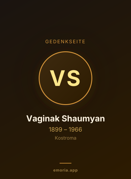 Gedenkportrait von Vaginak Shaumyan