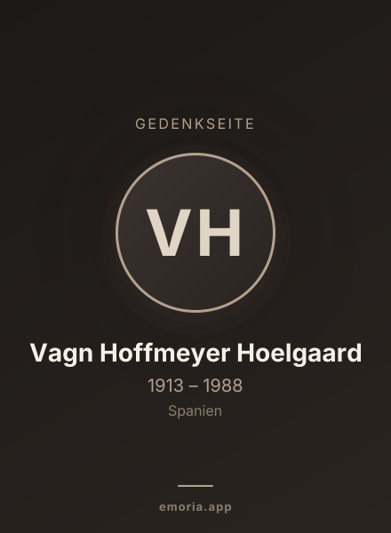 Gedenkportrait von Vagn Hoffmeyer Hoelgaard