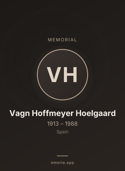 Memorial portrait of Vagn Hoffmeyer Hoelgaard