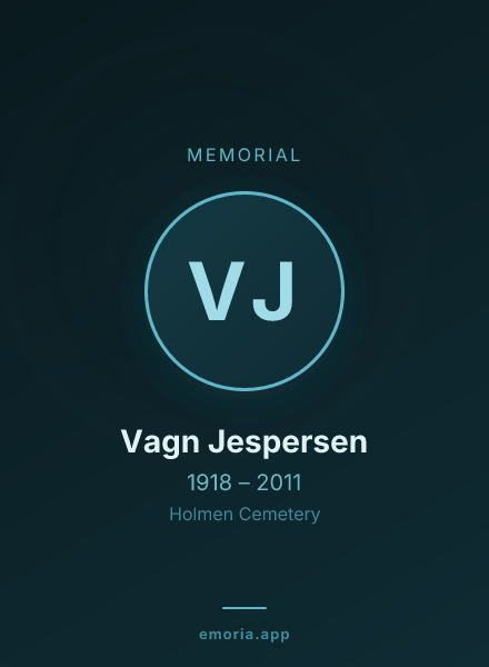 Memorial portrait of Vagn Jespersen