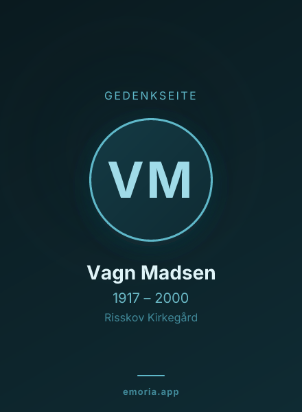 Gedenkportrait von Vagn Madsen