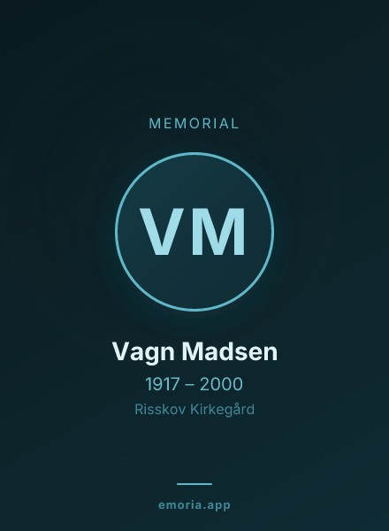 Memorial portrait of Vagn Madsen