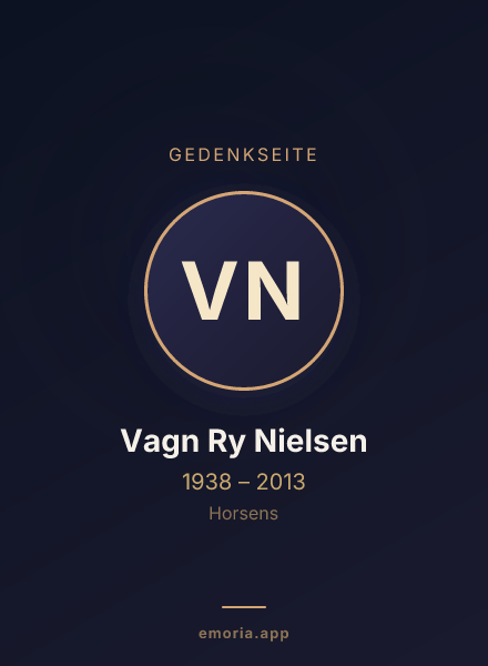 Gedenkportrait von Vagn Ry Nielsen