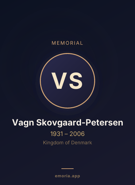 Memorial portrait of Vagn Skovgaard-Petersen