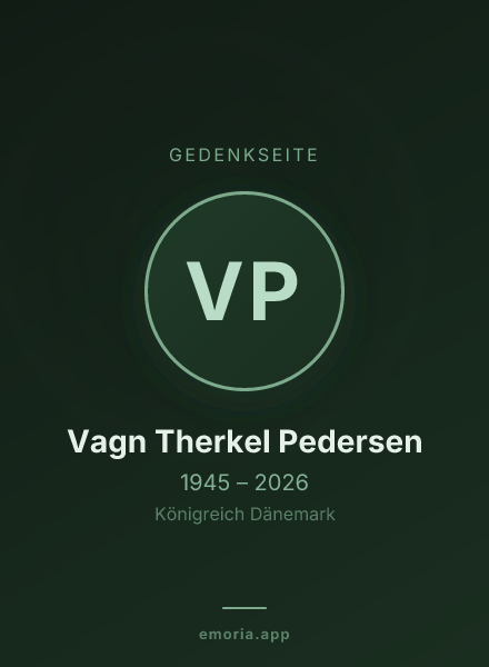 Gedenkportrait von Vagn Therkel Pedersen