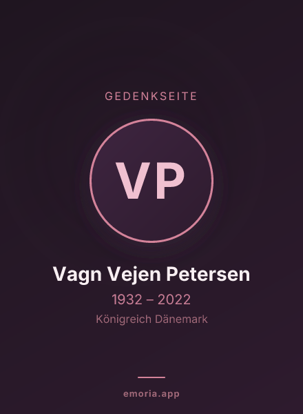 Gedenkportrait von Vagn Vejen Petersen