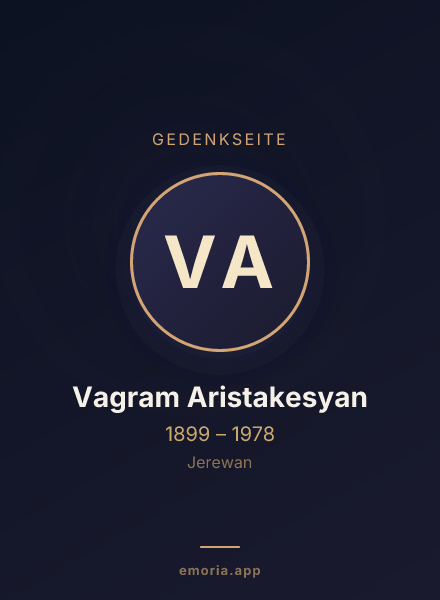 Gedenkportrait von Vagram Aristakesyan