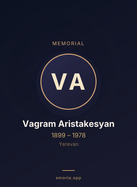 Memorial portrait of Vagram Aristakesyan