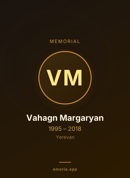 Memorial portrait of Vahagn Margaryan