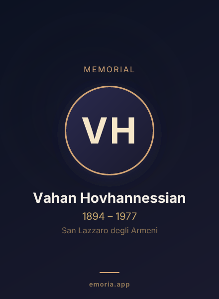 Memorial portrait of Vahan Hovhannessian