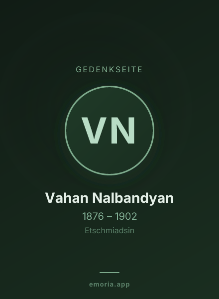 Gedenkportrait von Vahan Nalbandyan