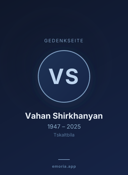 Gedenkportrait von Vahan Shirkhanyan