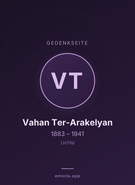 Gedenkportrait von Vahan Ter-Arakelyan
