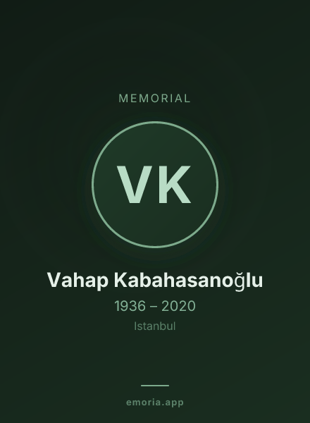 Memorial portrait of Vahap Kabahasanoğlu