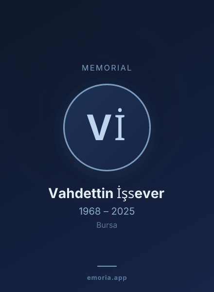 Memorial portrait of Vahdettin İşsever