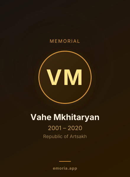 Memorial portrait of Vahe Mkhitaryan