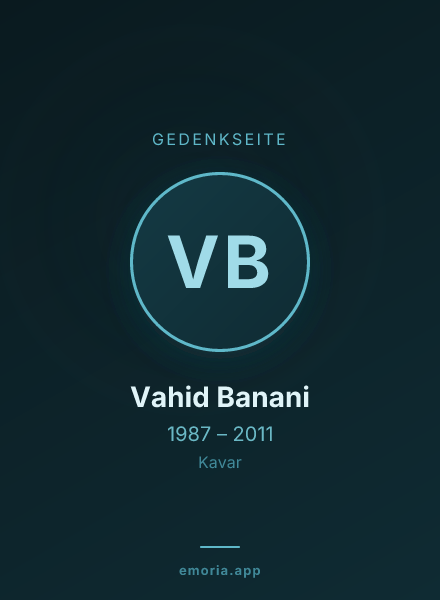 Gedenkportrait von Vahid Banani