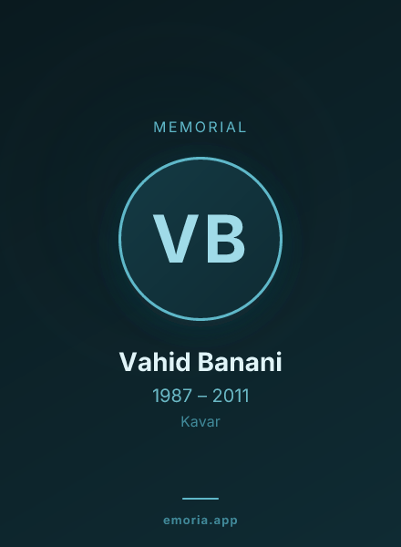 Memorial portrait of Vahid Banani