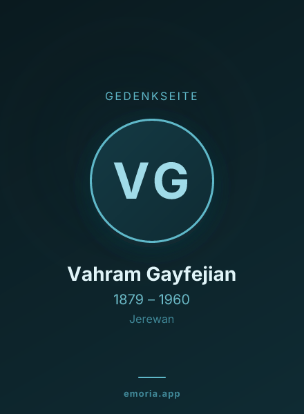 Gedenkportrait von Vahram Gayfejian