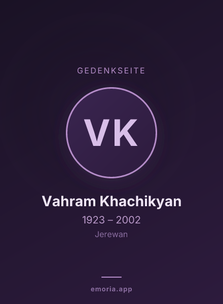 Gedenkportrait von Vahram Khachikyan