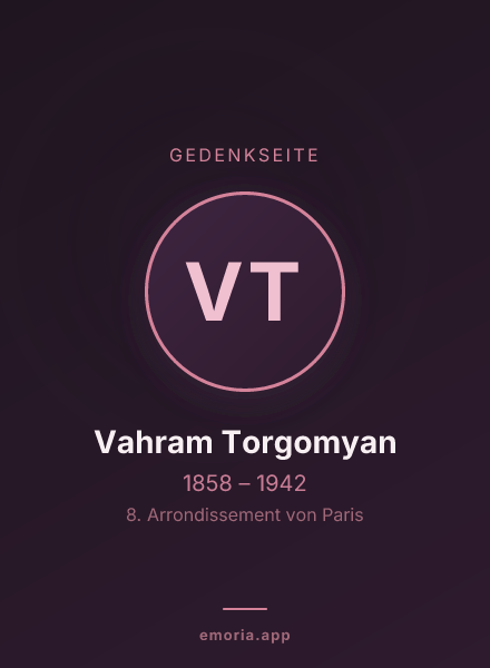 Gedenkportrait von Vahram Torgomyan