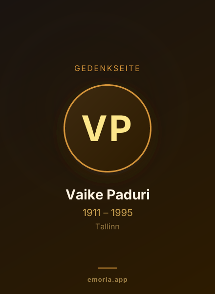 Gedenkportrait von Vaike Paduri