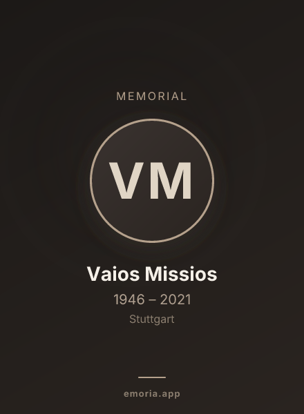 Memorial portrait of Vaios Missios