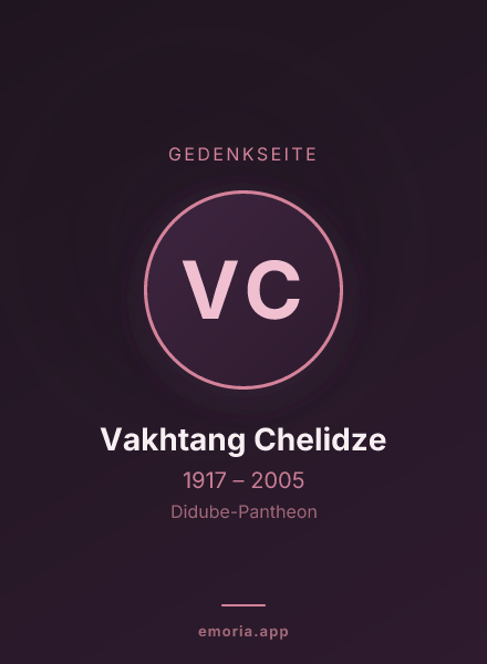 Gedenkportrait von Vakhtang Chelidze